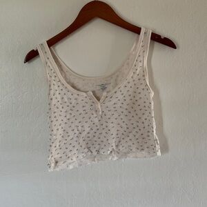 brandy melville cropped floral top | one size